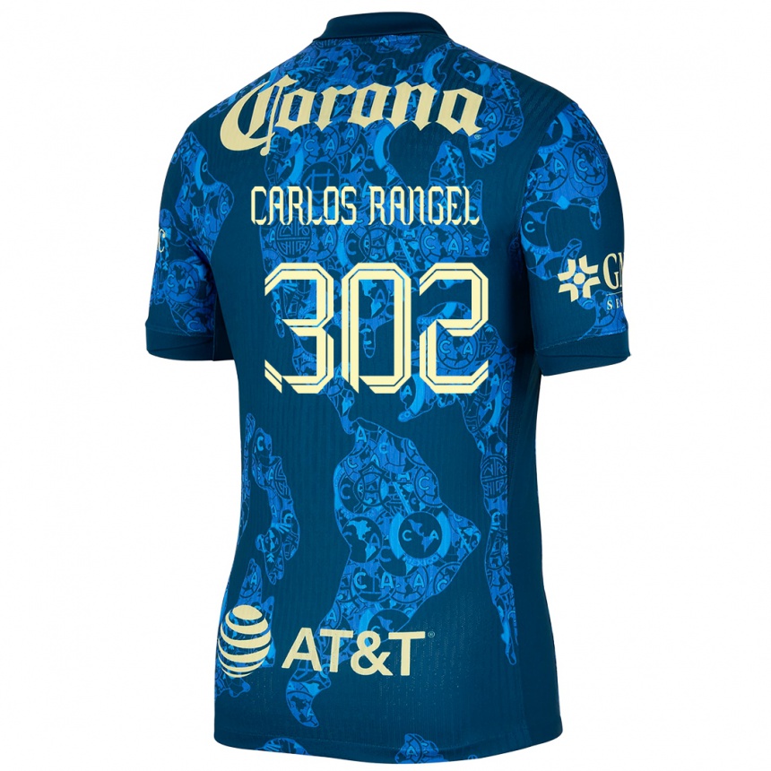ילדים כדורגל Juan Carlos Rangel #302 כחול צהוב הרחק ג'רזי 2024/25