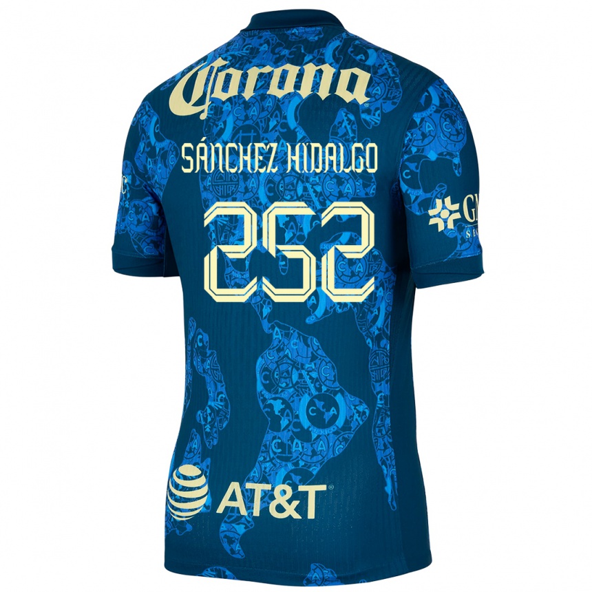 ילדים כדורגל Horacio Sánchez Hidalgo #252 כחול צהוב הרחק ג'רזי 2024/25