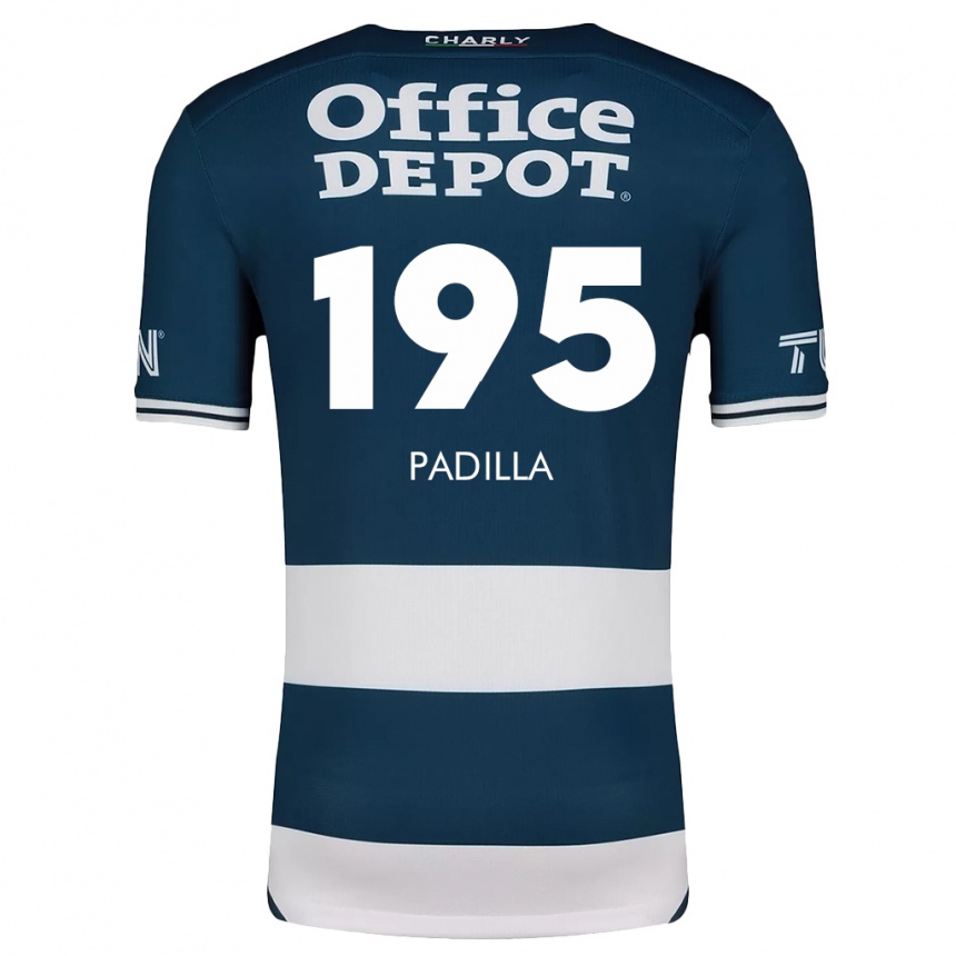 גברים כדורגל Ángel Padilla #195 כחול לבן ג'רזי ביתית 2024/25