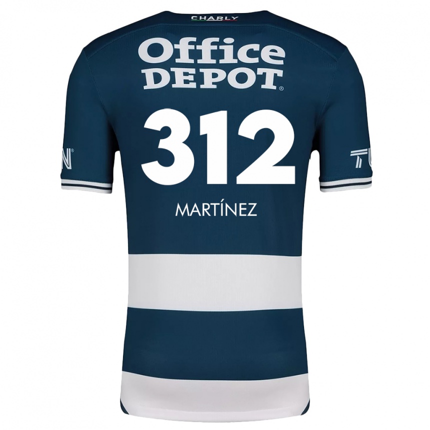 גברים כדורגל Ulises Martínez #312 כחול לבן ג'רזי ביתית 2024/25