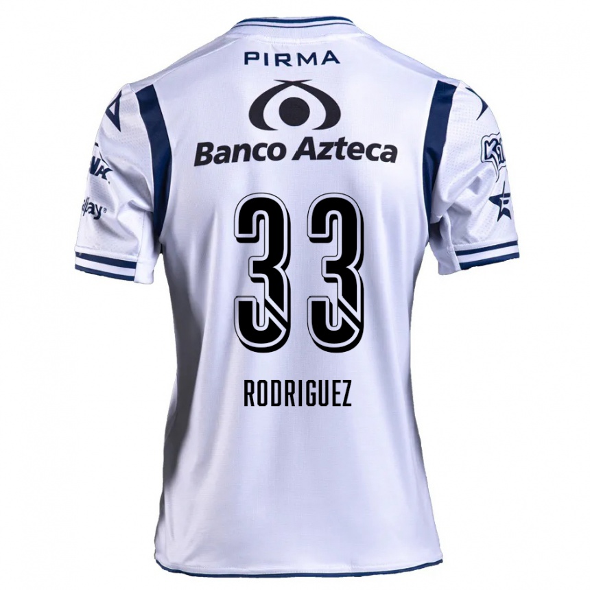 גברים כדורגל Jorge Rodríguez #33 כחול נייבי לבן ג'רזי ביתית 2024/25