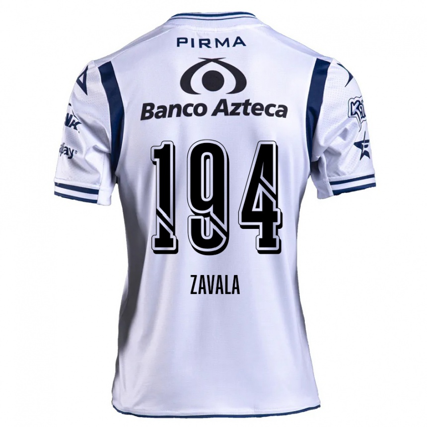 גברים כדורגל Arath Zavala #194 כחול נייבי לבן ג'רזי ביתית 2024/25