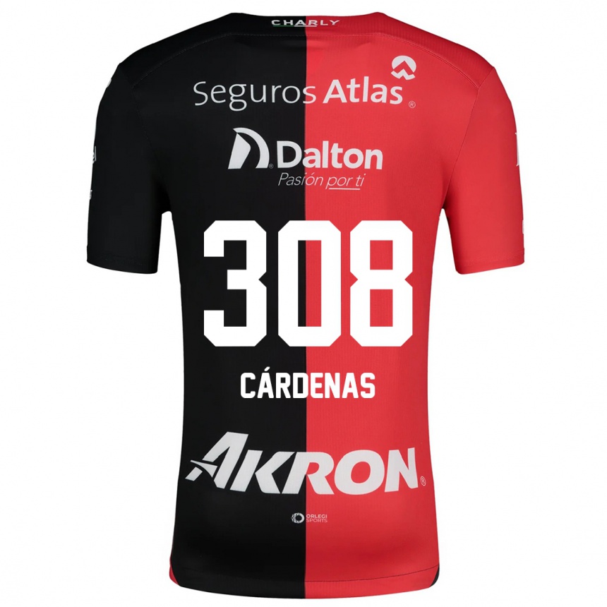 גברים כדורגל Rodrigo Cárdenas #308 אדום שחור ג'רזי ביתית 2024/25