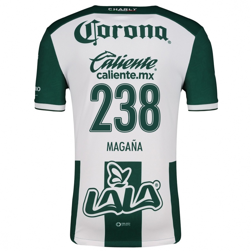 גברים כדורגל Emilio Magaña #238 ירוק לבן ג'רזי ביתית 2024/25