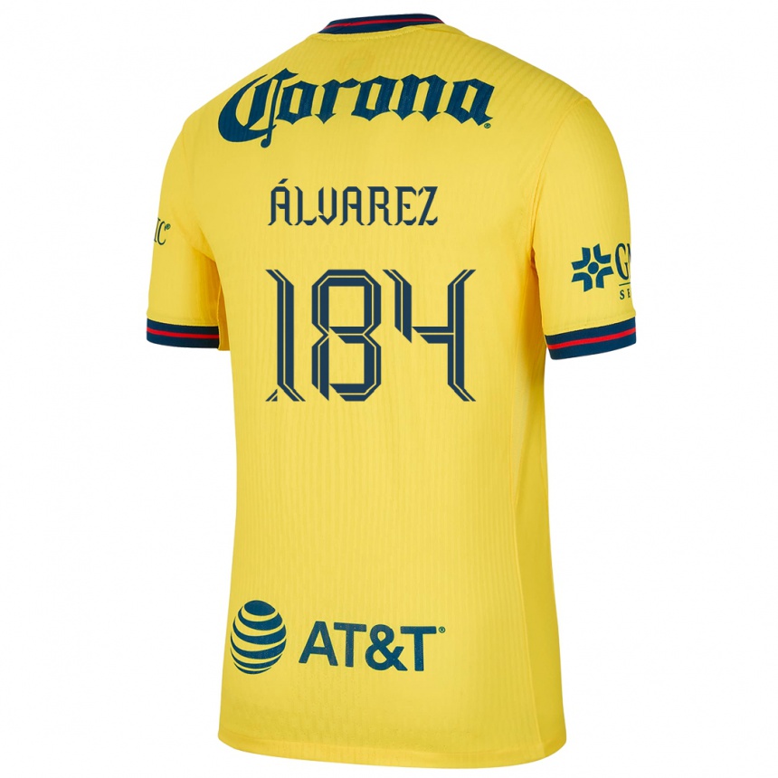 גברים כדורגל Antonio Álvarez #184 צהוב כחול ג'רזי ביתית 2024/25