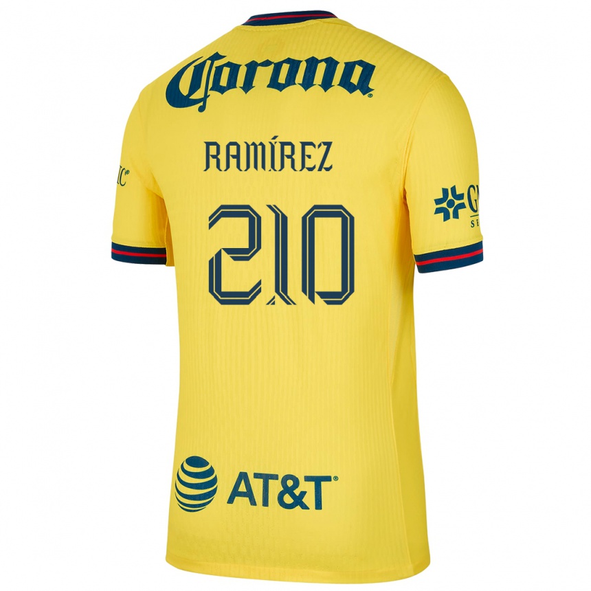 גברים כדורגל Miguel Ramírez #210 צהוב כחול ג'רזי ביתית 2024/25