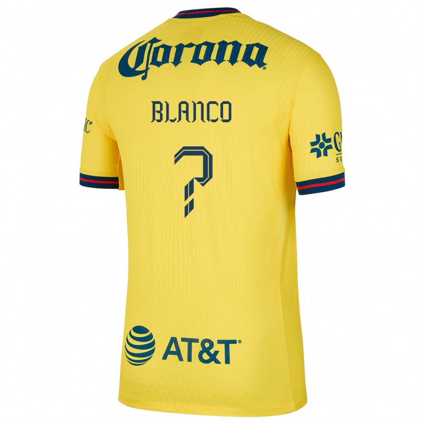 גברים כדורגל Lionel Blanco #0 צהוב כחול ג'רזי ביתית 2024/25