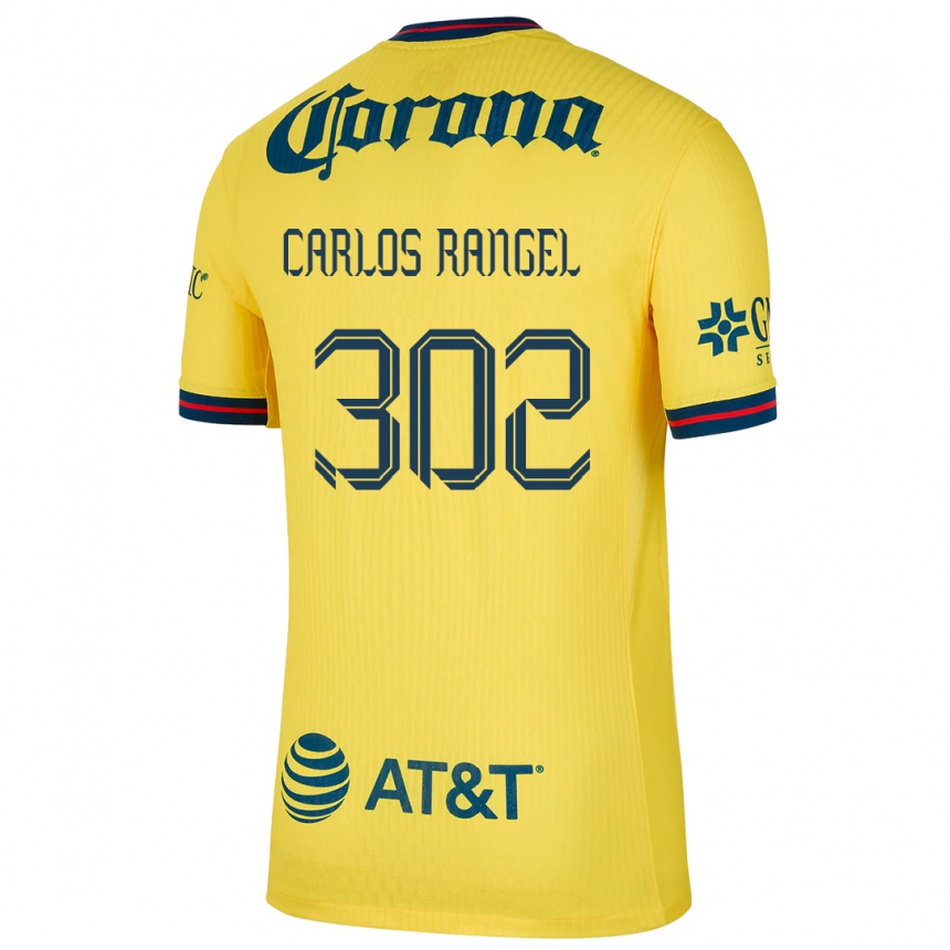 גברים כדורגל Juan Carlos Rangel #302 צהוב כחול ג'רזי ביתית 2024/25