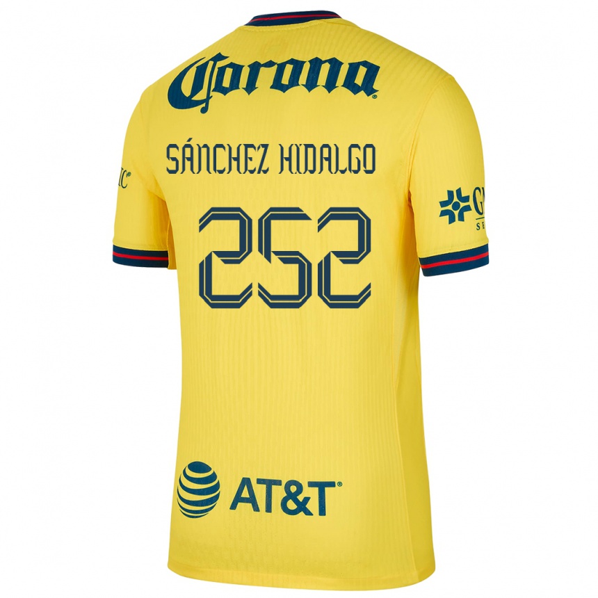 גברים כדורגל Horacio Sánchez Hidalgo #252 צהוב כחול ג'רזי ביתית 2024/25