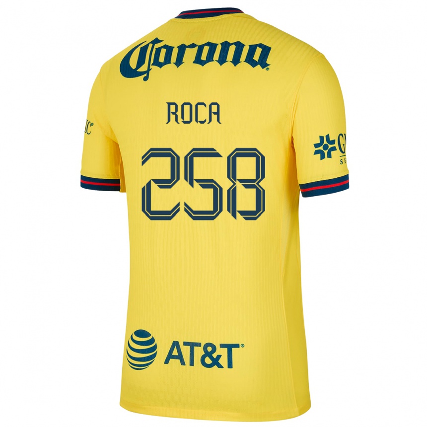 גברים כדורגל Juan Roca #258 צהוב כחול ג'רזי ביתית 2024/25