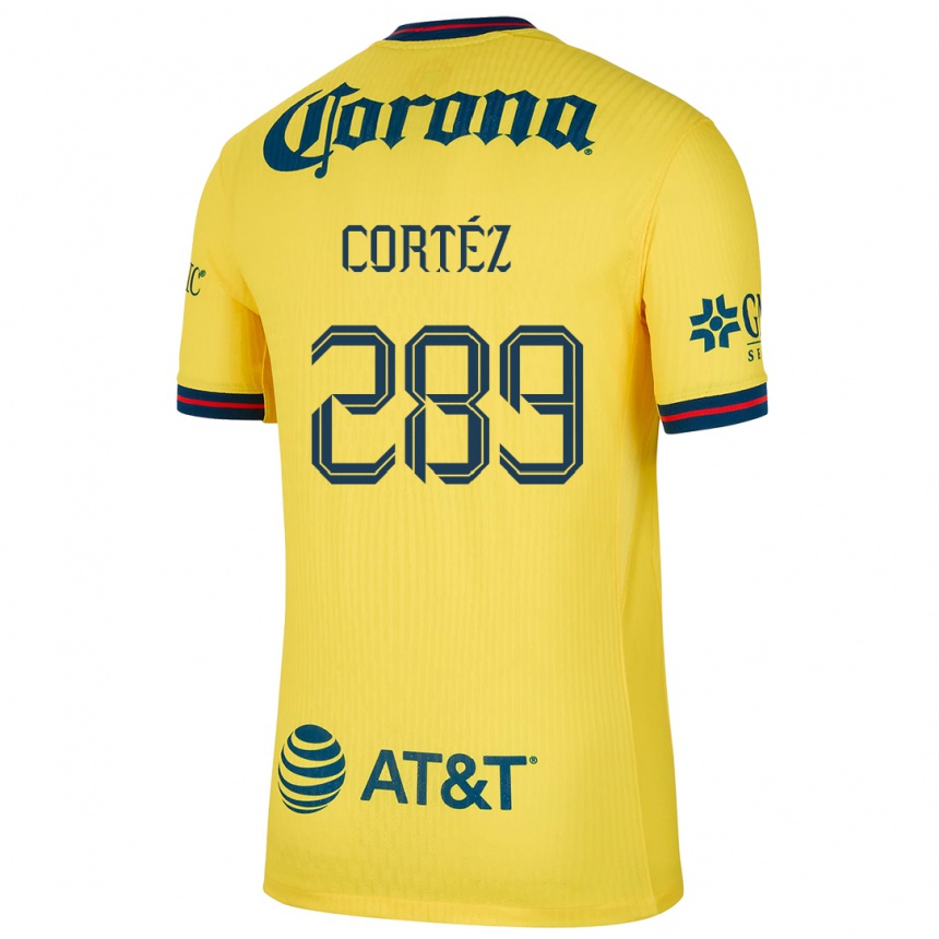 גברים כדורגל Guillermo Cortéz #289 צהוב כחול ג'רזי ביתית 2024/25