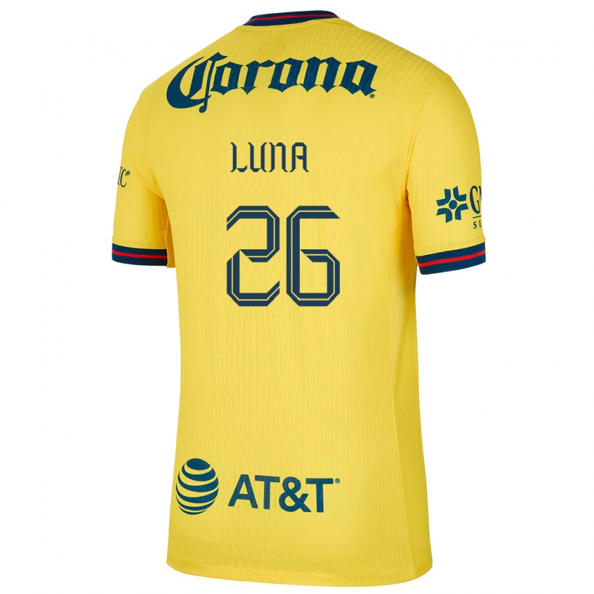 גברים כדורגל Karen Luna #26 צהוב כחול ג'רזי ביתית 2024/25