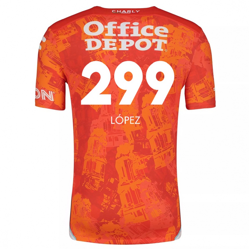 גברים כדורגל Santiago López #299 כתום לבן הרחק ג'רזי 2024/25