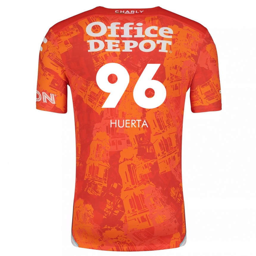 גברים כדורגל Edwin Huerta #96 כתום לבן הרחק ג'רזי 2024/25