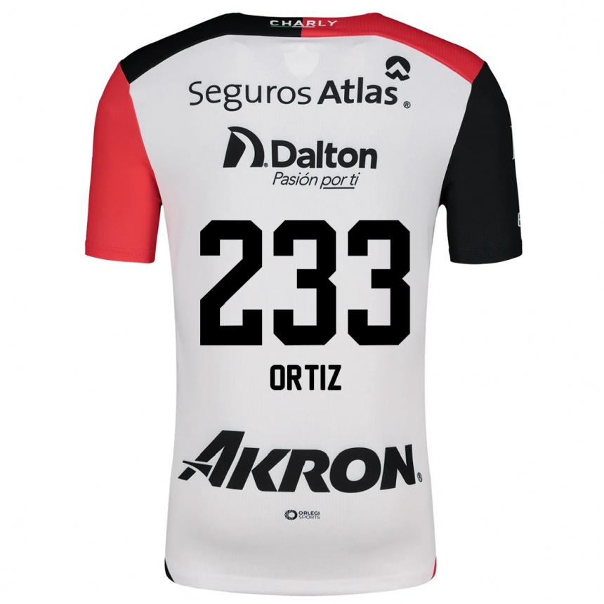 גברים כדורגל Brandon Ortiz #233 לבן אדום שחור הרחק ג'רזי 2024/25