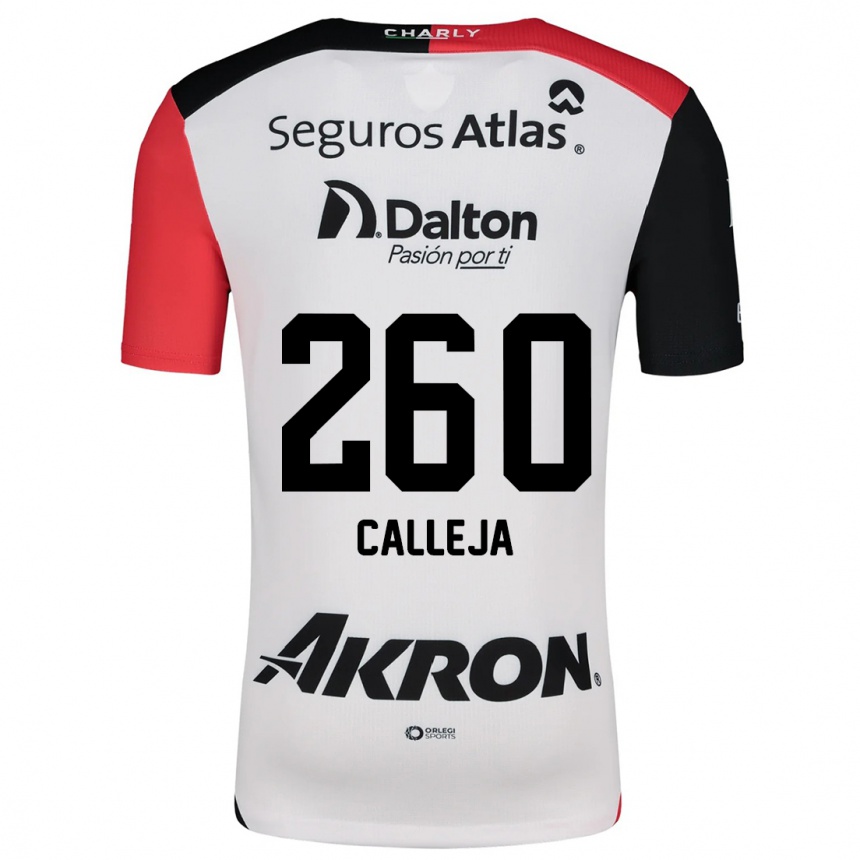 גברים כדורגל Diego Calleja #260 לבן אדום שחור הרחק ג'רזי 2024/25