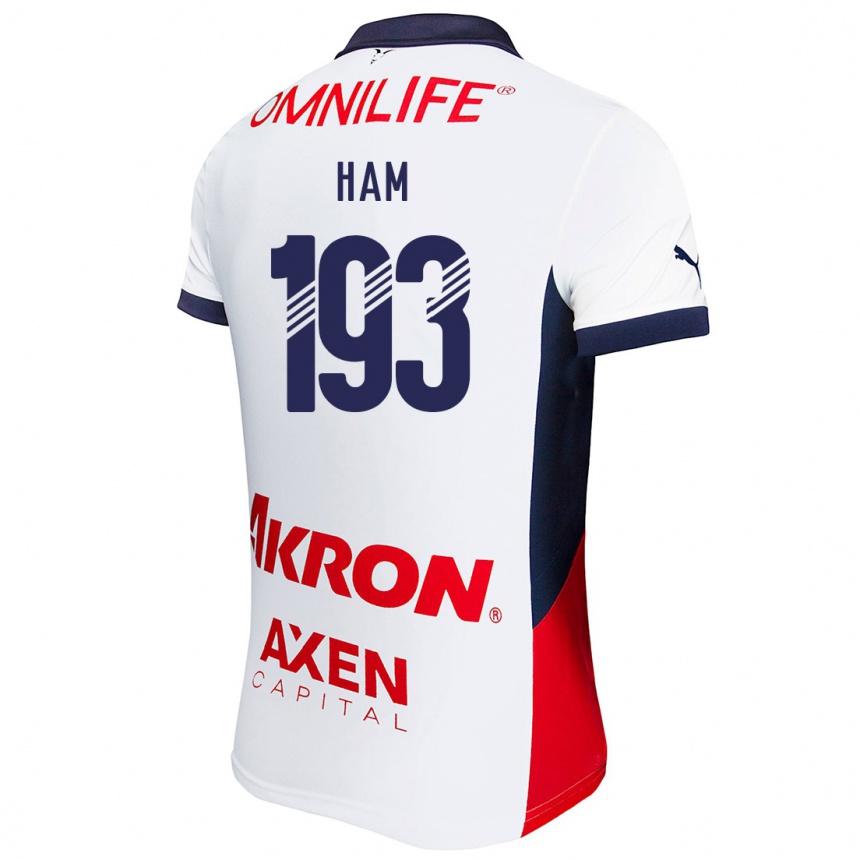 גברים כדורגל Marioni Ham #193 לבן אדום כחול הרחק ג'רזי 2024/25