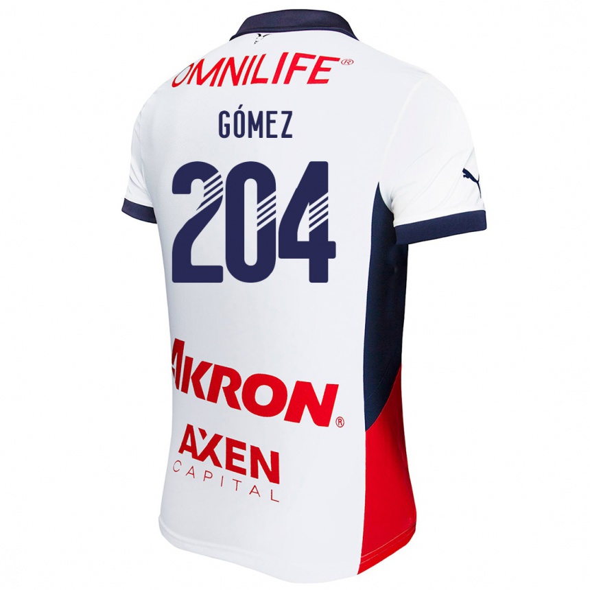 גברים כדורגל Luis Gómez #204 לבן אדום כחול הרחק ג'רזי 2024/25
