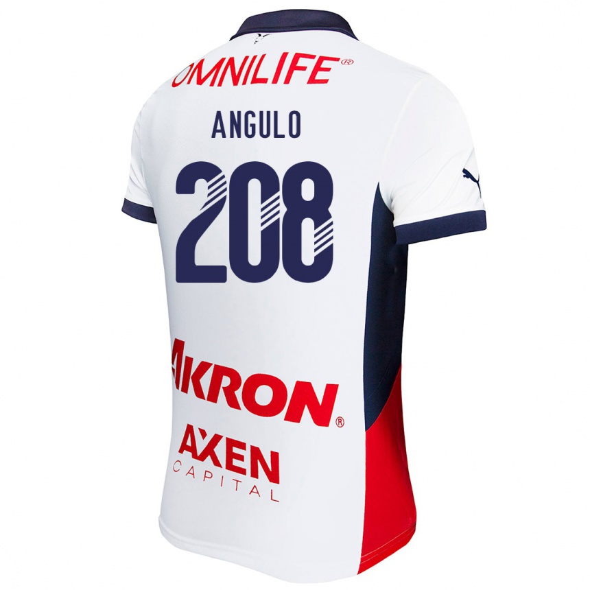 גברים כדורגל Ismael Angulo #208 לבן אדום כחול הרחק ג'רזי 2024/25