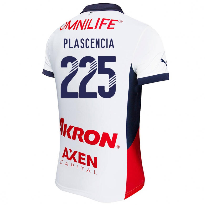 גברים כדורגל Osvaldo Plascencia #225 לבן אדום כחול הרחק ג'רזי 2024/25