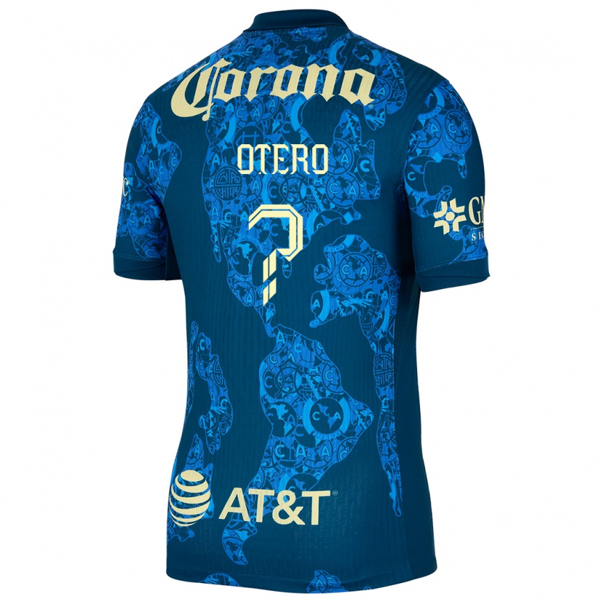 גברים כדורגל Juan Otero #0 כחול צהוב הרחק ג'רזי 2024/25