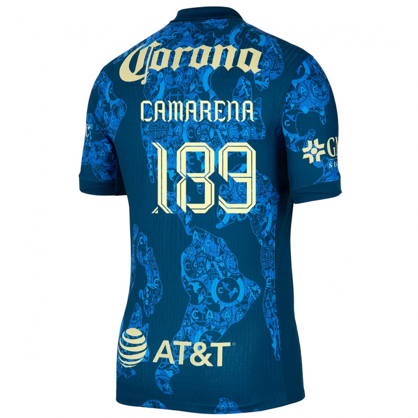 גברים כדורגל Luis Camarena #189 כחול צהוב הרחק ג'רזי 2024/25