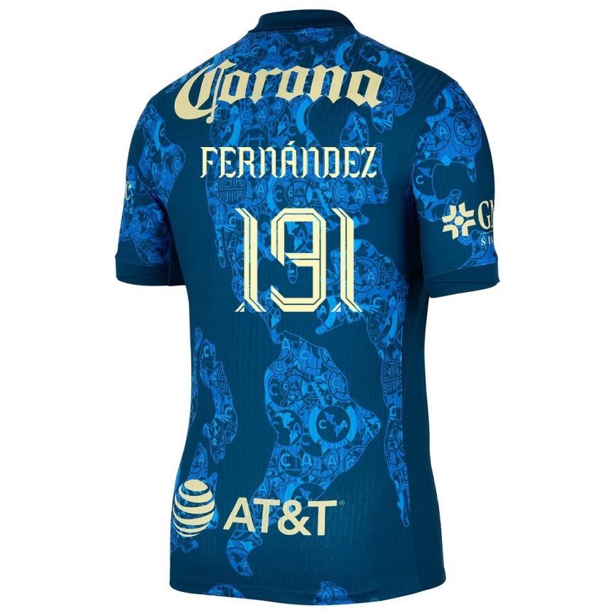 גברים כדורגל Adrián Fernández #191 כחול צהוב הרחק ג'רזי 2024/25