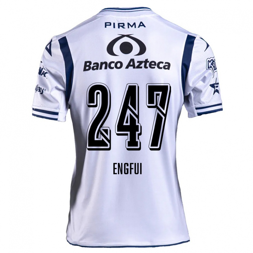 נשים כדורגל Emilio Engfui #247 כחול נייבי לבן ג'רזי ביתית 2024/25