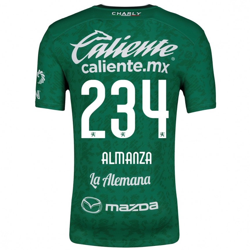 נשים כדורגל Román Almanza #234 ירוק לבן ג'רזי ביתית 2024/25