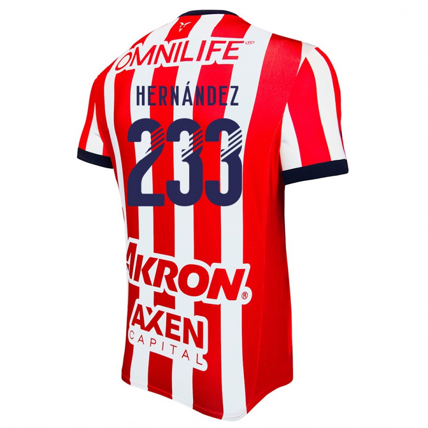 נשים כדורגל Zinedine Hernández #233 אדום לבן כחול ג'רזי ביתית 2024/25