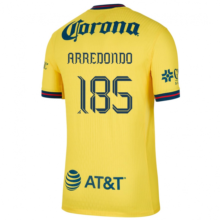 נשים כדורגל Aarón Arredondo #185 צהוב כחול ג'רזי ביתית 2024/25