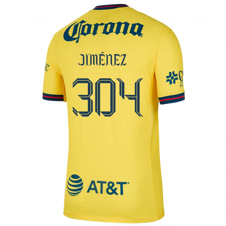 נשים כדורגל Derek Jiménez #304 צהוב כחול ג'רזי ביתית 2024/25