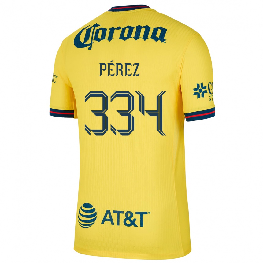 נשים כדורגל Diego Pérez #334 צהוב כחול ג'רזי ביתית 2024/25