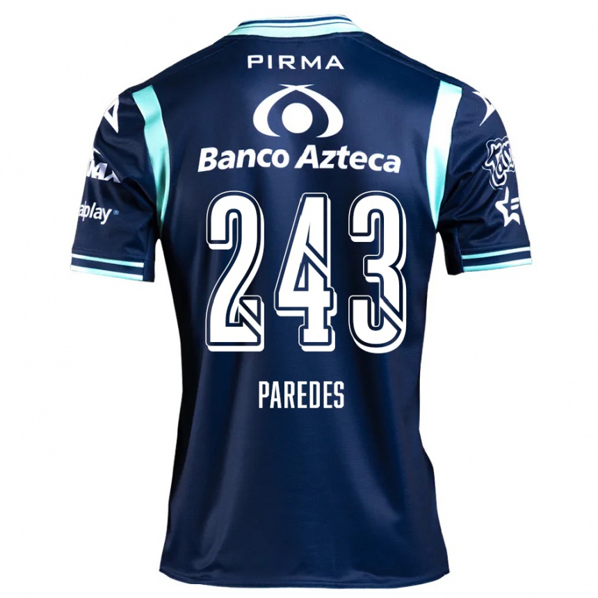 נשים כדורגל Iker Paredes #243 כחול כהה הרחק ג'רזי 2024/25