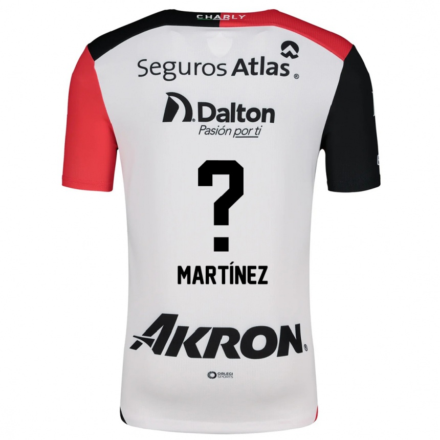 נשים כדורגל Erick Martínez #0 לבן אדום שחור הרחק ג'רזי 2024/25