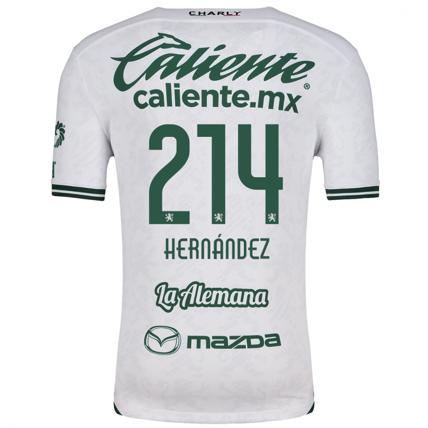 נשים כדורגל Iván Hernández #214 לבן ירוק הרחק ג'רזי 2024/25