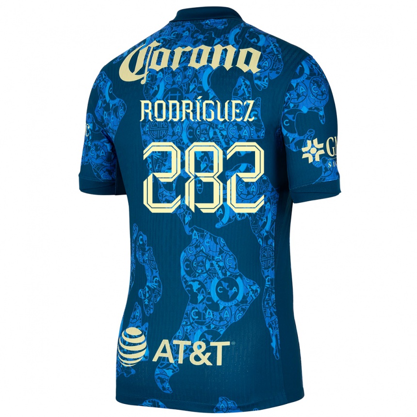 נשים כדורגל Francisco Rodríguez #282 כחול צהוב הרחק ג'רזי 2024/25
