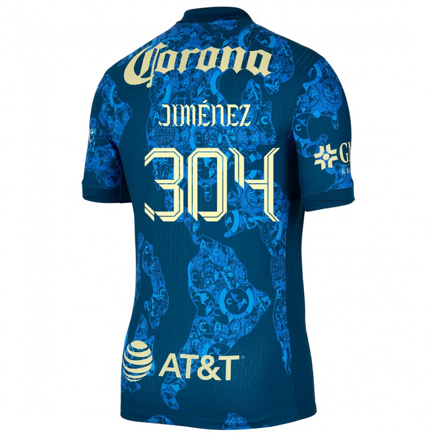 נשים כדורגל Derek Jiménez #304 כחול צהוב הרחק ג'רזי 2024/25