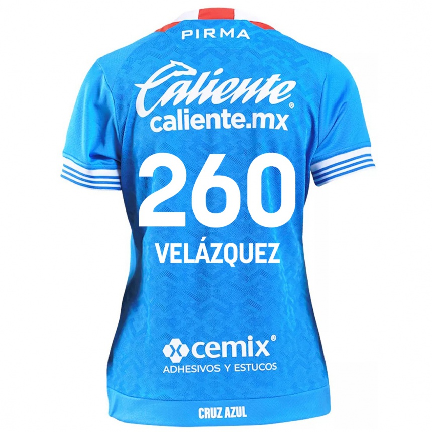 ילדים כדורגל Víctor Velázquez #260 שמים כחולים ג'רזי ביתית 2024/25