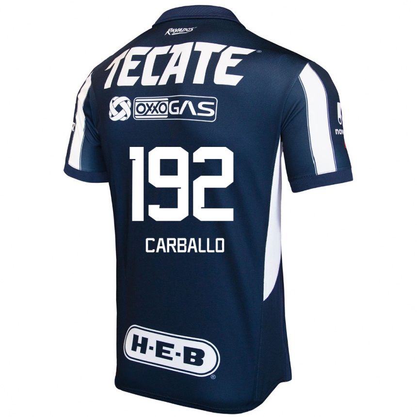 ילדים כדורגל Erick Carballo #192 כחול אדום לבן ג'רזי ביתית 2024/25