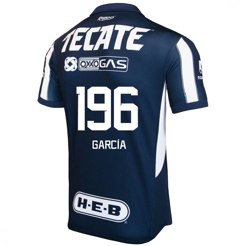 ילדים כדורגל Diego García #196 כחול אדום לבן ג'רזי ביתית 2024/25
