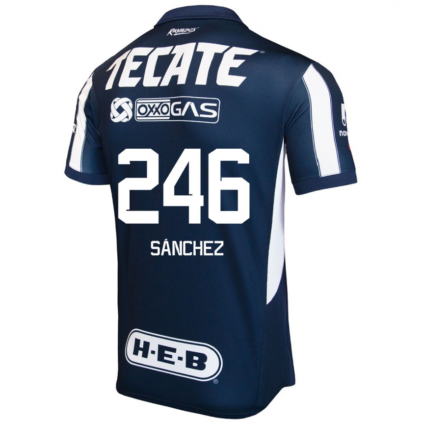 ילדים כדורגל Diego Sánchez #246 כחול אדום לבן ג'רזי ביתית 2024/25
