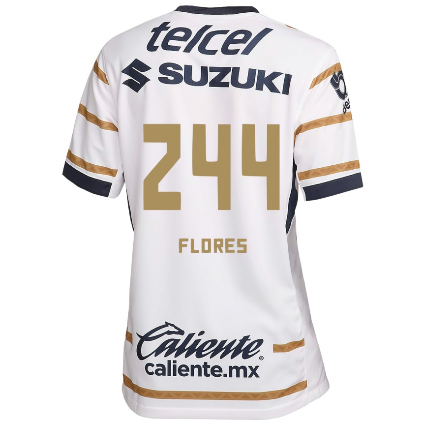 ילדים כדורגל Jonathan Flores #244 אובסידיאן לבן ג'רזי ביתית 2024/25