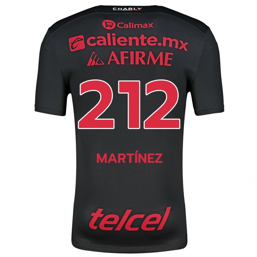 ילדים כדורגל Juan Martínez #212 שחור אדום ג'רזי ביתית 2024/25