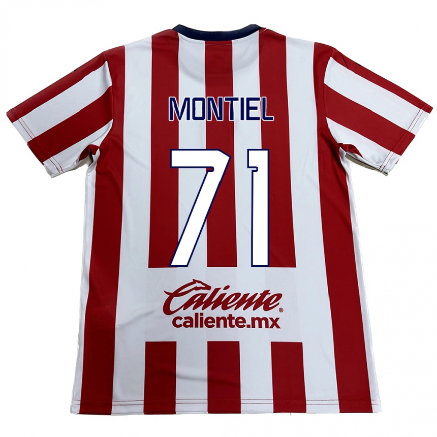 ילדים כדורגל Erick Montiel #71 אדום לבן ג'רזי ביתית 2024/25