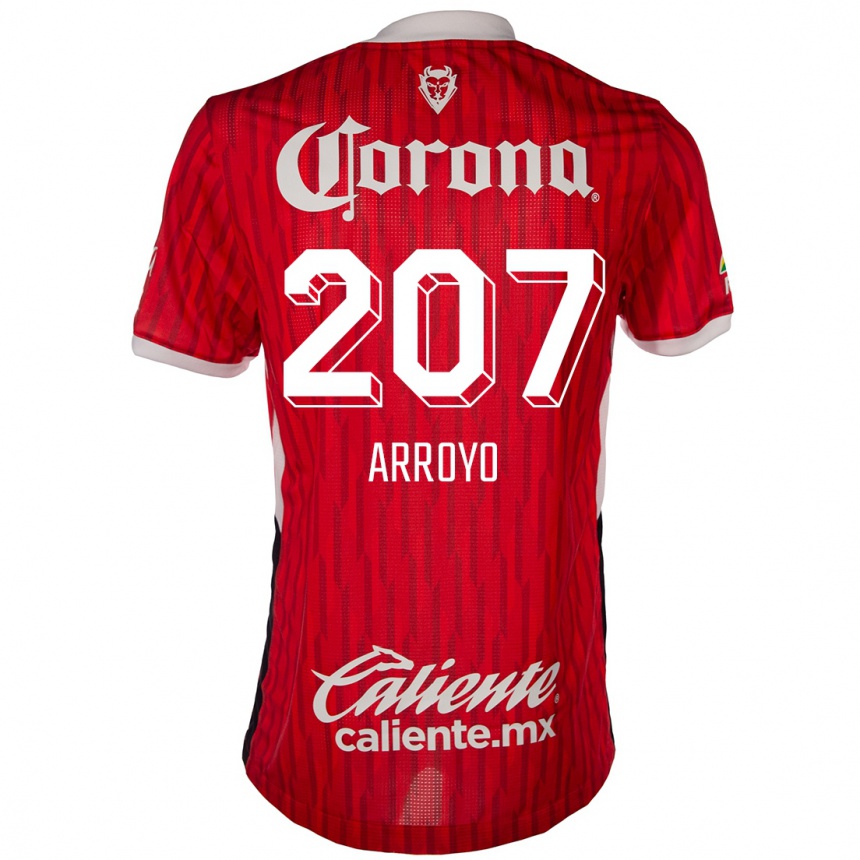 ילדים כדורגל José Arroyo #207 אדום לבן ג'רזי ביתית 2024/25