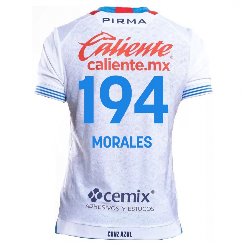 ילדים כדורגל Amaury Morales #194 לבן אדוםלבן כחול הרחק ג'רזי 2024/25