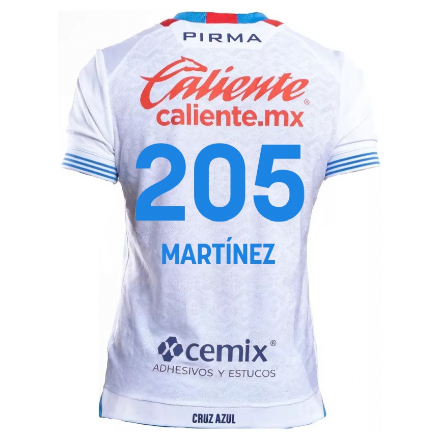 ילדים כדורגל César Martínez #205 לבן אדוםלבן כחול הרחק ג'רזי 2024/25