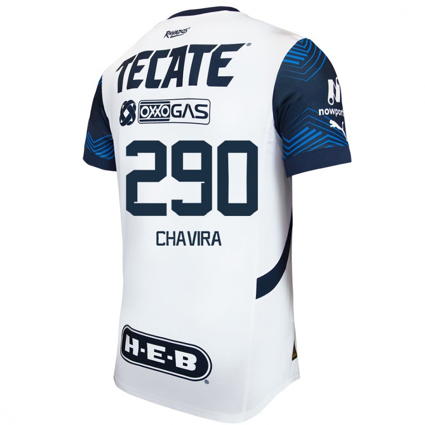 ילדים כדורגל Diego Chavira #290 לבן אדוםלבן כחול הרחק ג'רזי 2024/25