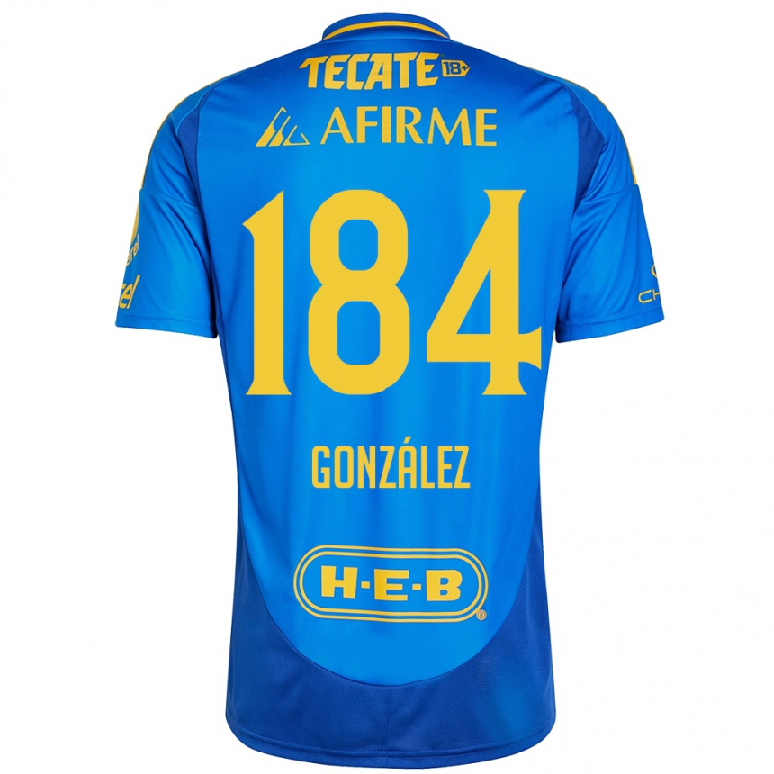 ילדים כדורגל Erick González #184 כחול צהוב הרחק ג'רזי 2024/25